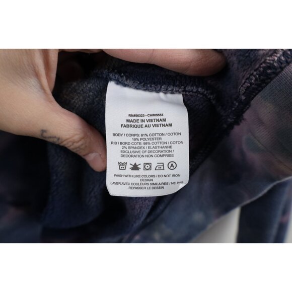 Vtg Y2K Nike Volleyball Womens Medium Spell Out Acid Wash Crewneck Sweatshirt - Picture 10 of 13